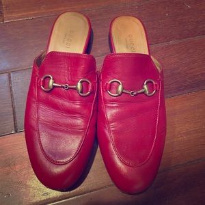 Red Gucci Mules Size 37